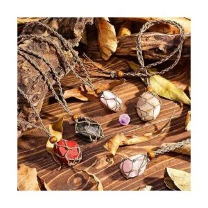 18 piezas de cristal vacío para collar con cuerdas de_3