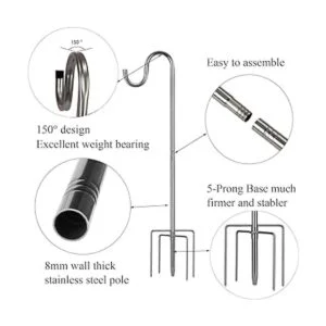 COCONUT Gancho de pastor gancho de pastor de 62 pulgadas_2