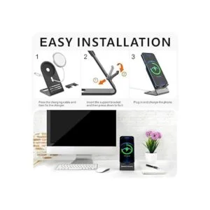 HALLEAST Magsafe Soporte de carga de aleación de aluminio_6