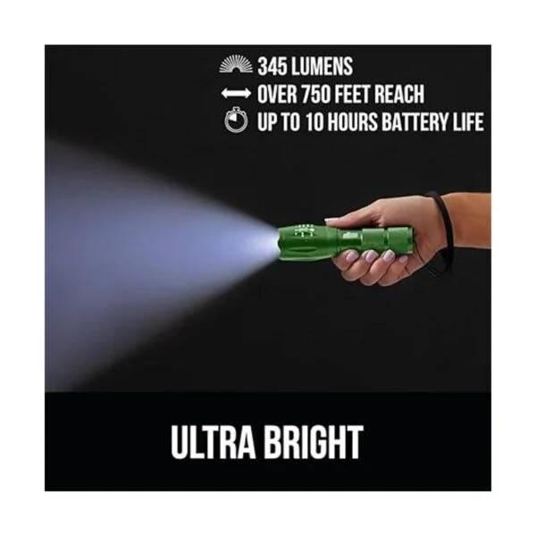 Gorilla Grip Paquete de 2 linternas tácticas LED de mano_2
