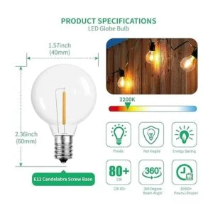 Bombillas LED de repuesto G40 base de rosca E12_2
