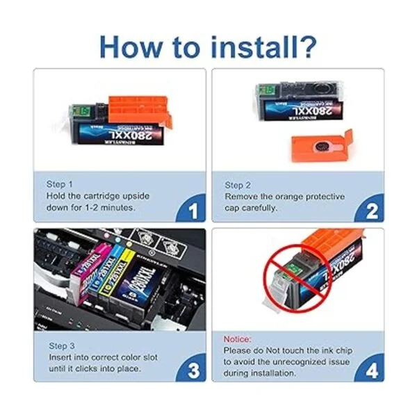 BINKSYLER Cartucho de tinta compatible con 280 PGBK para_6