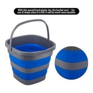 Paquete de 2 cubos de plástico plegables con 1.32 galones_4