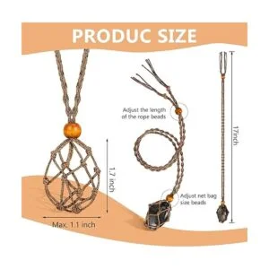 18 piezas de cristal vacío para collar con cuerdas de_7