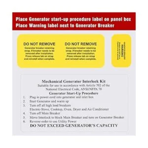 Kit de bloqueo de generador compatible con paneles Square_6