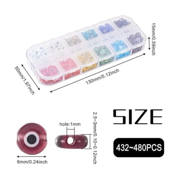 Cheriswelry 420 cuentas de cristal multicolores redondas y_3