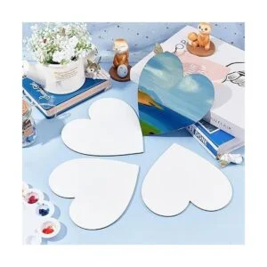 NBEADS 12 paneles de lienzo con diseño de corazón para_3