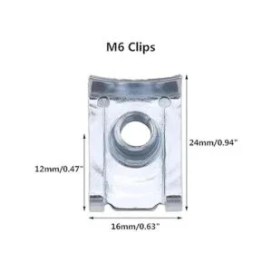 Juego de 80 tuercas de clip de rosca en forma de U M4 M5_7
