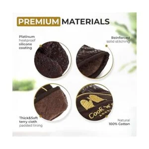 CooknChic Guantes de horno de alta calidad resistentes_6