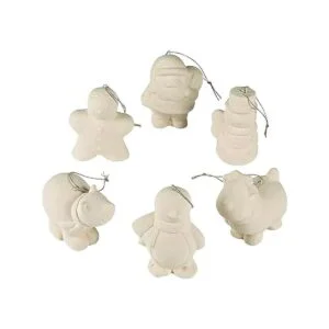 Adornos de Navidad de cerámica listos para pintar paquete_7