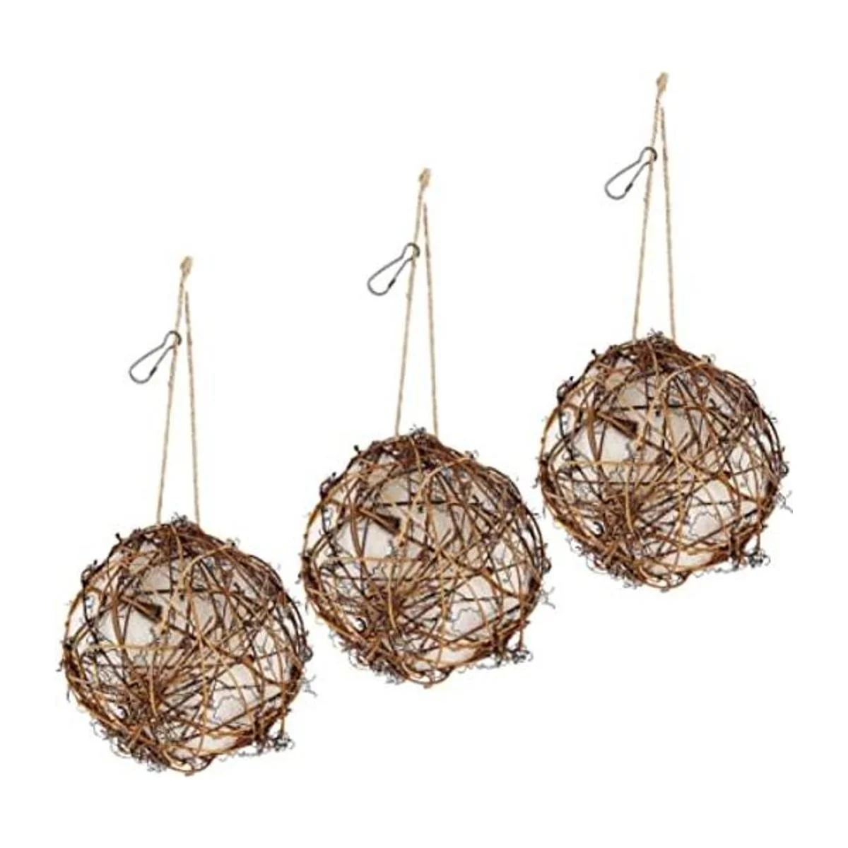 winemana Juego de 3 nideros de colibríes de globo lleno_1