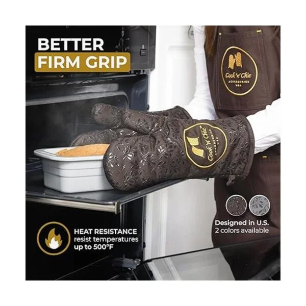 CooknChic Guantes de horno de alta calidad resistentes_2