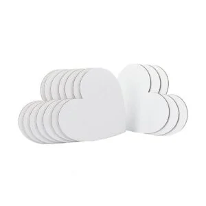 NBEADS 12 paneles de lienzo con diseño de corazón para_1