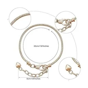 20 pulseras de 7.87 pulgadas cadenas de serpiente_2