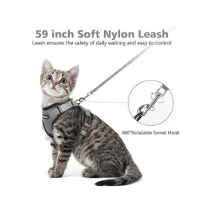 Dooradar Juego de correa y arnés para gatos_5