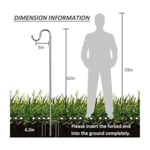 COCONUT Gancho de pastor gancho de pastor de 62 pulgadas_5