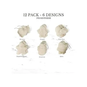 Adornos de Navidad de cerámica listos para pintar paquete_3