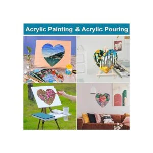 NBEADS 12 paneles de lienzo con diseño de corazón para_7