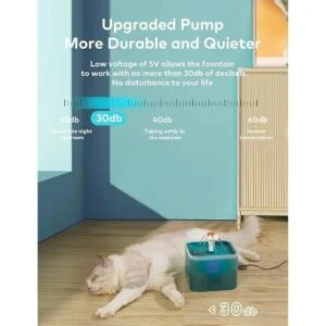 AONBOY Fuente de agua para gatos fuente ultra silenciosa_4