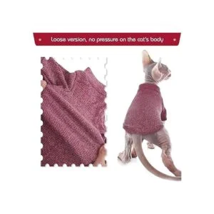 DENTRUN Sphynx Camisa sin pelo para gatos sin pelo_2