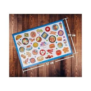 COGNISPRINGS Rompecabezas de comida mundial para niños de_4