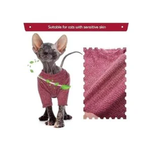 DENTRUN Sphynx Camisa sin pelo para gatos sin pelo_4