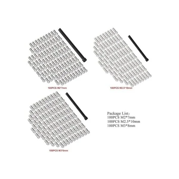 INJORA 300 piezas M2 M2.5 M3 tornillos de metal Kit_7