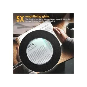 Lupa con luz 5X luz de clip de 9 W lámpara de escritorio_2