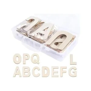 Letras de madera de 4 pulgadas 52 letras del alfabeto de_2