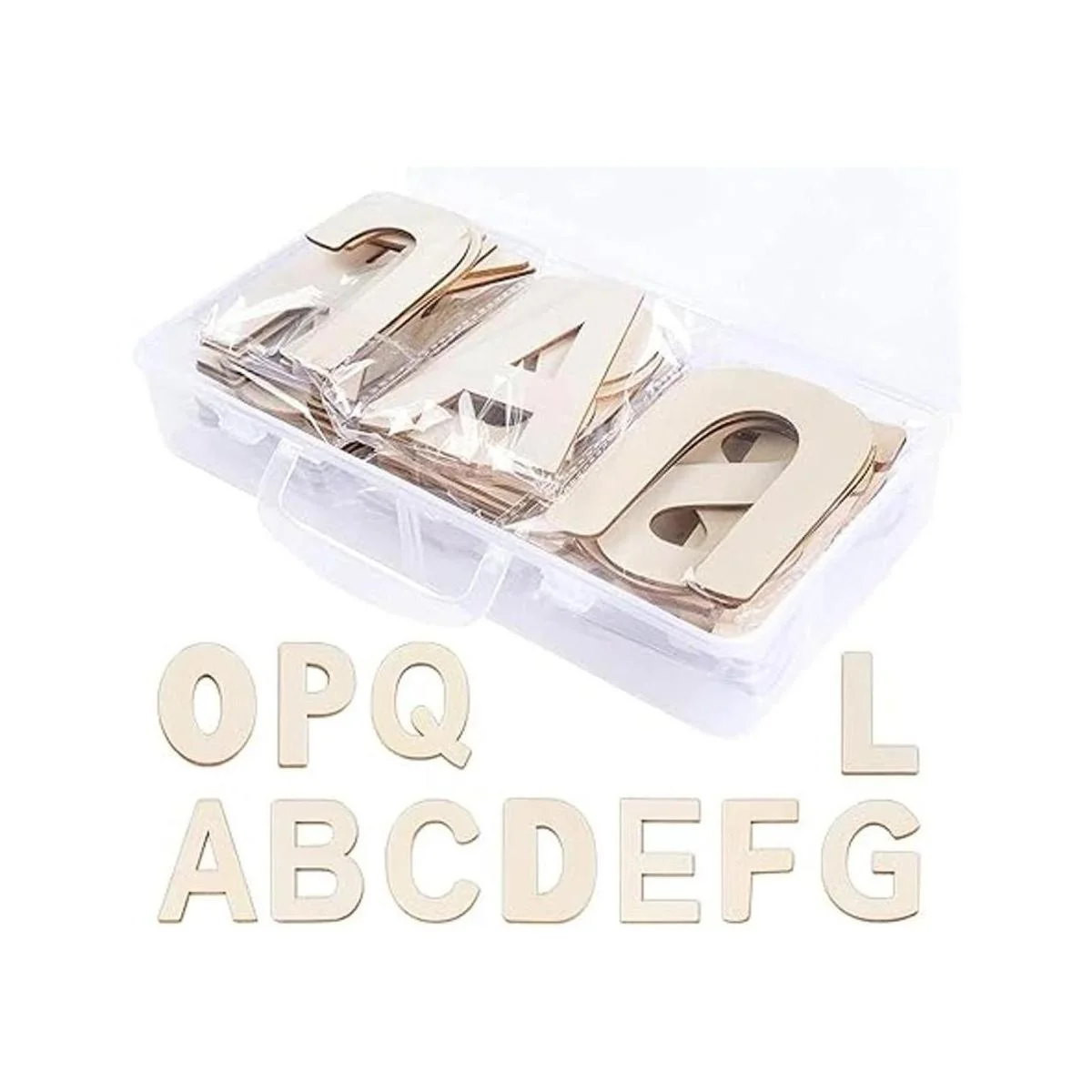 Letras de madera de 4 pulgadas 52 letras del alfabeto de_2