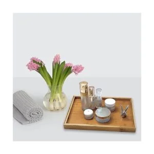 Bam Boo Bandeja rectangular de bambú natural para_4