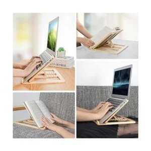 Skoioje Soporte de madera para laptop elevador de madera_2
