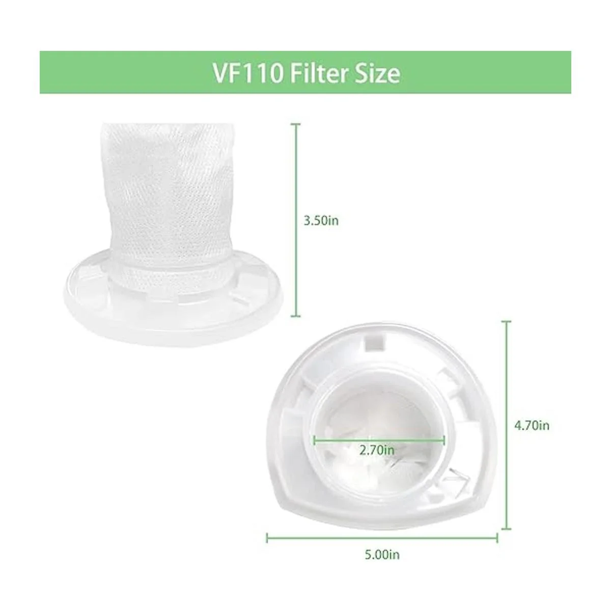 Filtro VF110 paquete de 6 filtros de vacío de repuesto_4