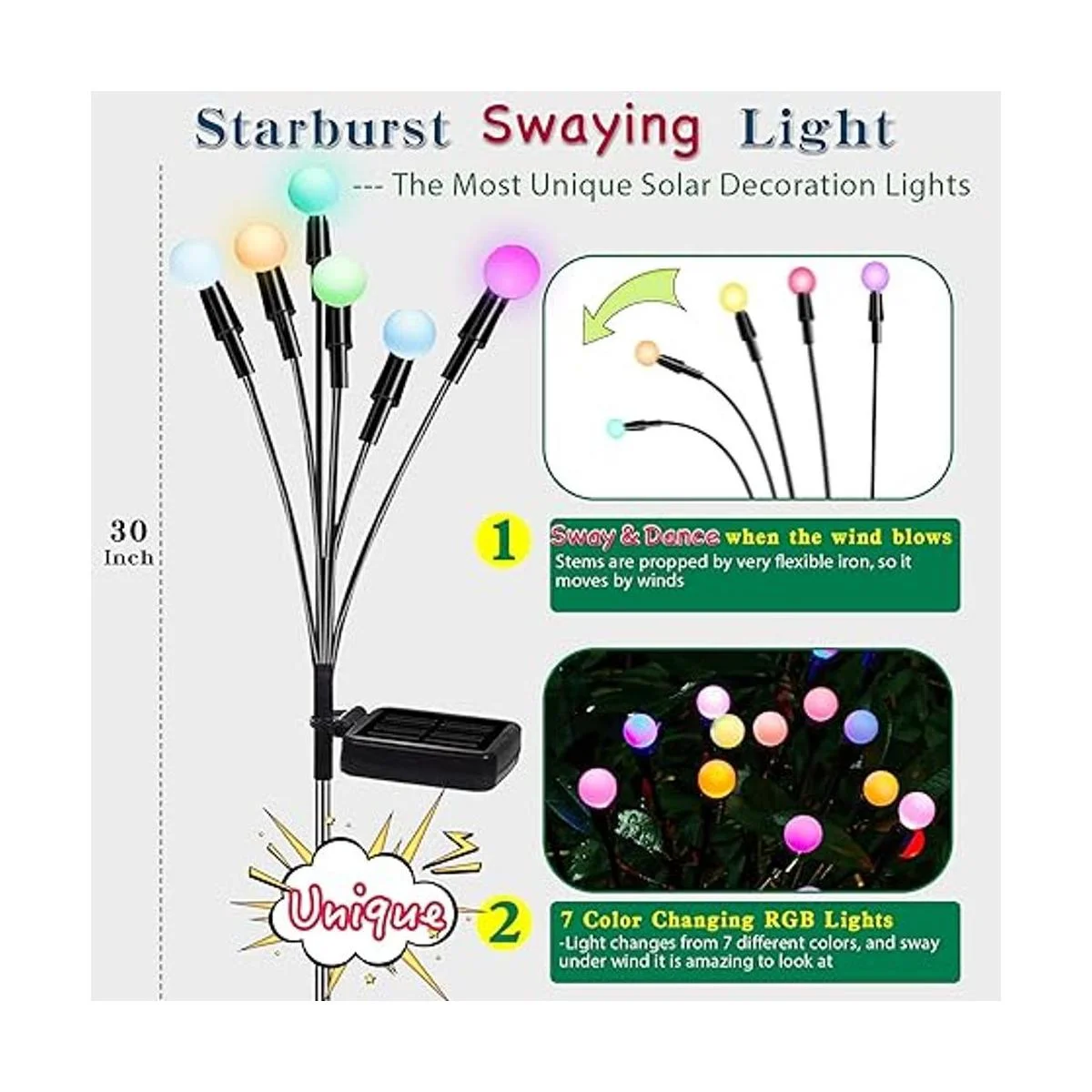 TONULAX Luces solares de jardín luz oscilante de_2