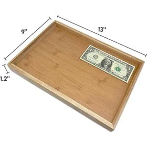 Bam Boo Bandeja rectangular de bambú natural para_3