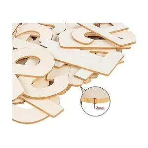 Letras de madera de 4 pulgadas 52 letras del alfabeto de_4