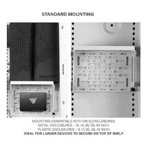 OnQ AC1060 Soporte de montaje para estantes color blanco_2