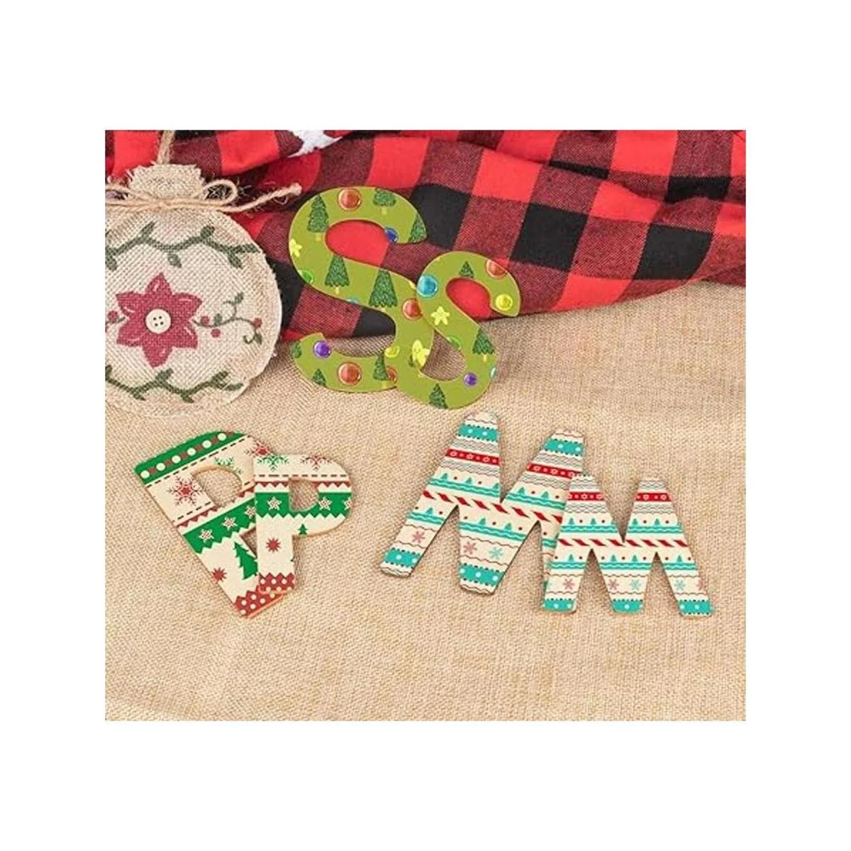 Letras de madera de 4 pulgadas 52 letras del alfabeto de_6