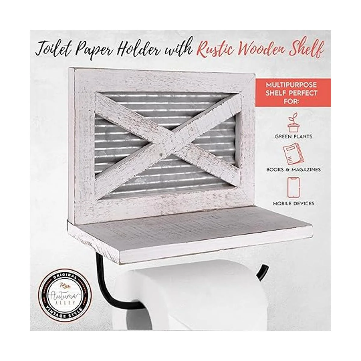 Autumn Alley Soporte de papel higiénico para puerta de_5