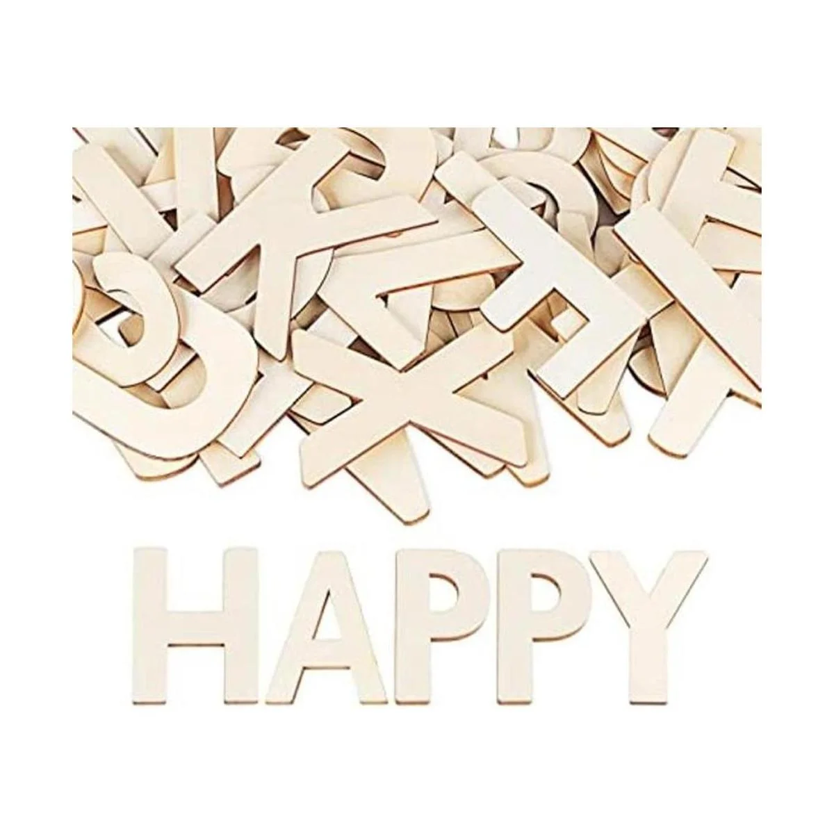 Letras de madera de 4 pulgadas 52 letras del alfabeto de_1