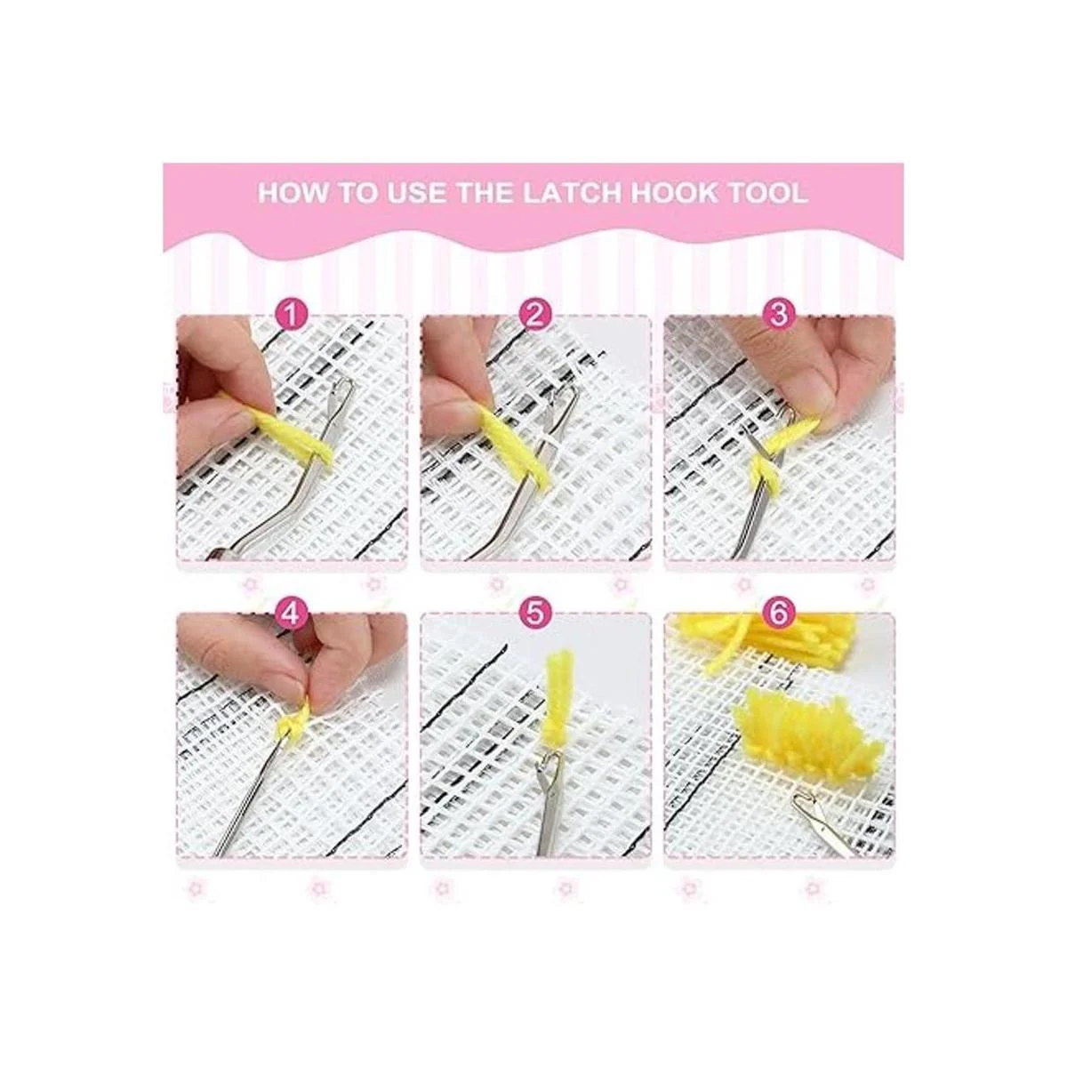 3 piezas de gancho de pestillo herramienta de malla tela_3