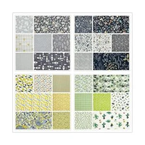 SZRUIZFZ Paquete de tela de algodón precortada de 12 x 12_4