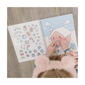 CUPKIN Libro de calcomanías navideñas Little Winter_4