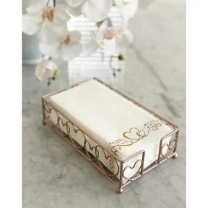 Chez JuJu Servilletero elegante y resistente de color oro_1