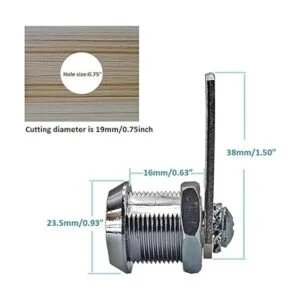 PUROCEAN Cerradura de leva con llave de gabinete similar_4