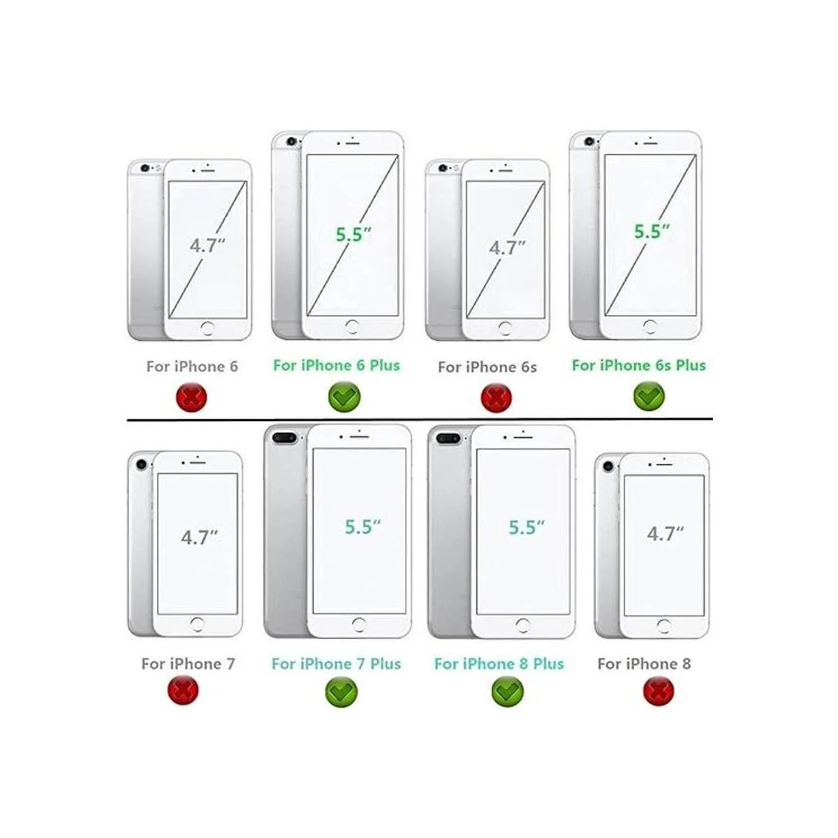 iCoverCase Funda tipo cartera para iPhone 8 Plus7 Plus6s_2