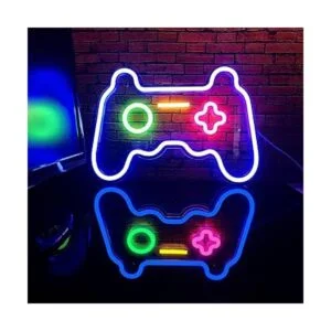 Letrero de neón de juego con forma de gamepad de luces LED_6