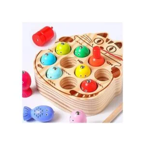 Kidus Montessori Juego de pesca magnético de madera para_4