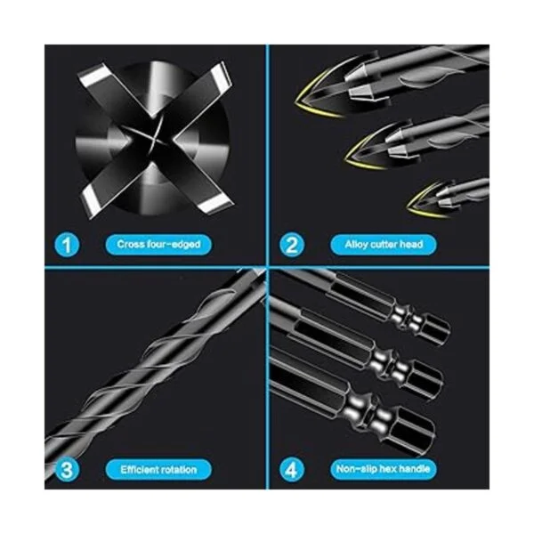 Juego de 10 brocas de mampostería juego de brocas de_3