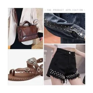 400 juegos de remaches de cuero remache tubular de doble_6